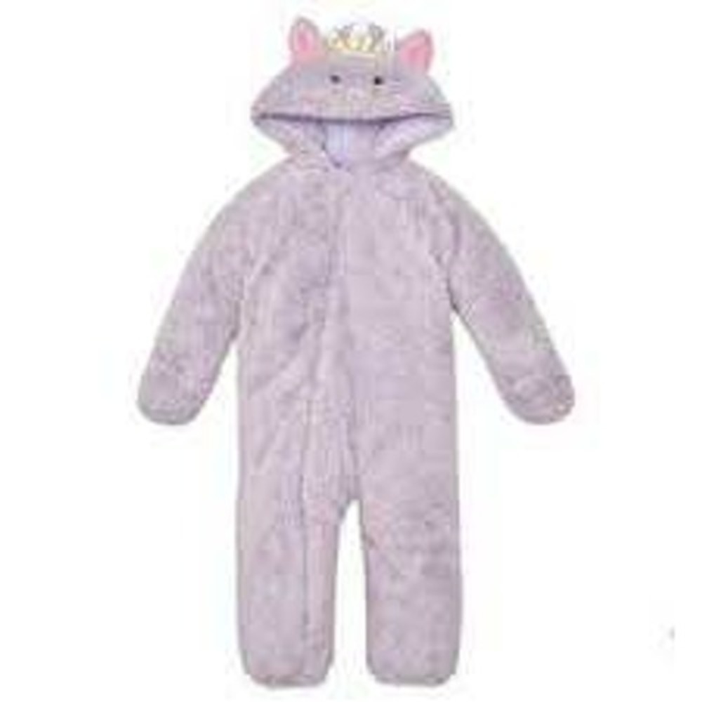 Koala Baby Lavender Princess Cat Plush Fleece Hoodie Suit SZ 18-24M Cozy